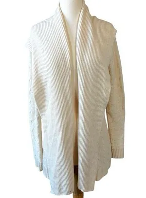 Ralph Lauren Black Label Circle Cable Knit Cardigan 100% Cashmere thumbnail 1