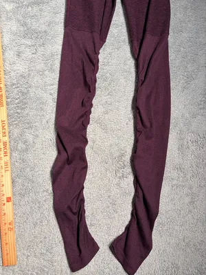 Alo yoga goddess Ribbed Leggings maroon burgundy small thumbnail 5