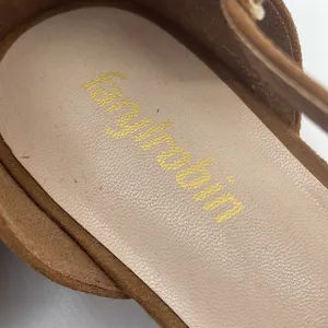 Farylrobin Camel Ballet Flats Crossover Strap 9.5 Brown thumbnail 3