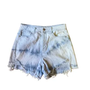 American Eagle Mom Shorts High Rise Bleached Distressed Cut Off Denim Shorts thumbnail 2