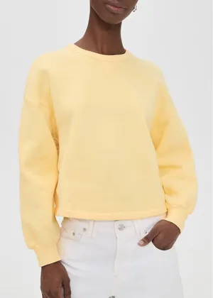 AG Roselle Crewneck Sweatshirt Yellow Small thumbnail 1
