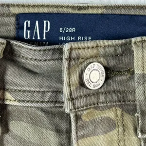 GAP Denim High Rise Universal Legging Camo Print‎ Size 6 28R thumbnail 4