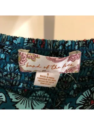 Band of the Free NWT Elise Floral Wide Leg Pull On Pants Deep Teal Aqua S thumbnail 4