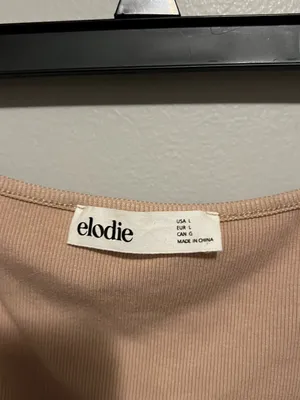 Elodie Taupe Long-Sleeve Corset-Style Top thumbnail 3