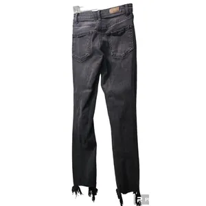 True Craft Distressed‎ Hem Jeans Ripped Knee Black Wash Denim Size 26 thumbnail 6