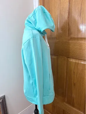 Nike Dri-FIT Hoodie M Aqua Blue Just Do It Pullover Kangaroo Pocket thumbnail 6