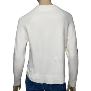 Athleta Women’s Size S White Cream Merino Blend Fuzzy Crewneck Sweater thumbnail 4