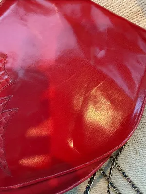 Vintage Stuart Weitzman Red Leather Crossbody Bag made Spain Y2K thumbnail 10