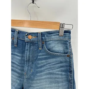 Madewell The Perfect Jean Short Blue 100% Cotton Raw Hem Womens Size 24 HighRise thumbnail 6