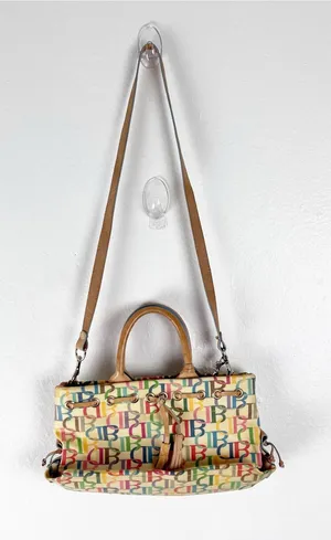 DOONEY & BOURKE Signature Logo Rainbow Zipper Heart Tag Matching Coin Purse Y2K thumbnail 1