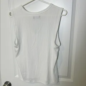 GAP Cream Ribbed V-Neck Tank thumbnail 5