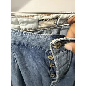 We The Free Paint Splatter Distressed Button Fly Aria Trouser Sz 28 M thumbnail 3