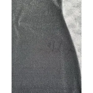 City Triangles Y2K 90s Minimalist Shimmer Open Back Column Maxi Dress Silver Black Size M Read thumbnail 13