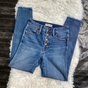 Madewell Medium Wash Denim High Rise Skinny Jeans Button Fly Casual Normcore thumbnail 1