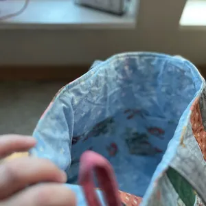 Coastal Grandmother Quilted Lobster Patchwork Tote Handmade thumbnail 9