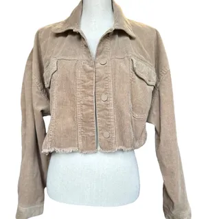 C'est Toi Black‎ Label Tan Corduroy Jacket Sz L thumbnail 1