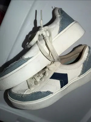 Dr. Scholl's Womens Madison Lace White/Blue Fabric Sneaker Shoes (7832509) used thumbnail 5