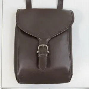 Vintage 70s Crossbody Bag Leather Brown Basic‎ Flap Purse Handbag Pocketbook thumbnail 3