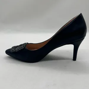 Journee Collection Heels 6 1/2 Black Rhinestones‎ Pointed Toe Career Formal NEW thumbnail 4