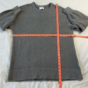 Old Navy Gray Cotton Knit Crewneck Sweater Women's XL Long Sleeve thumbnail 5