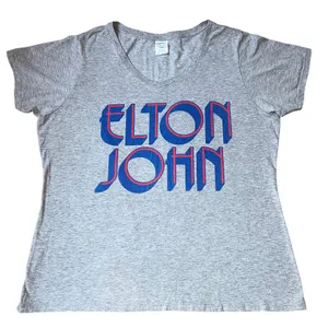 Elton John Ladies T Shirt by Port & Company Size XXL 2XL thumbnail 1
