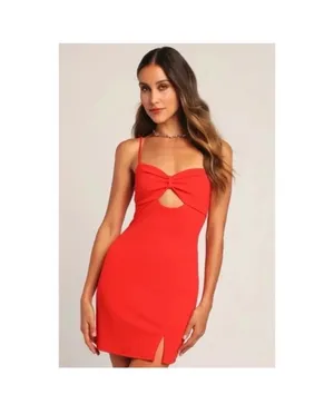 Lulus Red Mini Dress Bodycon thumbnail 3