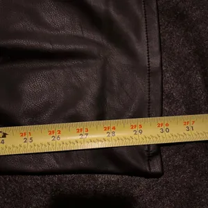 H&M Faux‎ Leather Pants Size 8 Black Straight Leg Casual Career thumbnail 7