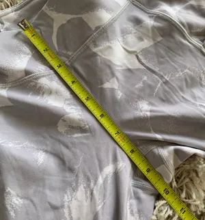 White/Grey Mid Rise-High Waisted Leggings w/ Pockets thumbnail 14