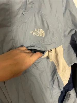 The North Face Light Blue, Navy & White Hooded Shell Jacket thumbnail 2