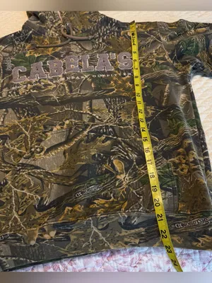 Cabela’s Camo Hoodie Sweatshirt Size Small Regular See Measurements thumbnail 5