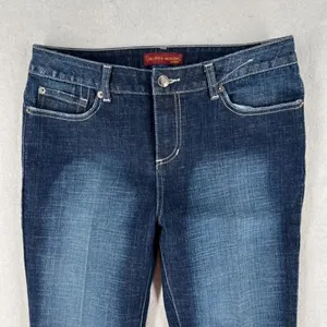 Hillard & Hanson Womens Jeans Size 6‎ Petite Faded Dark Wash Denim Bootcu… thumbnail 4