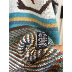 Anne French Aztec Geometric Open Front Cardigan Southwestern Cozy Casual 2X/3X thumbnail 5