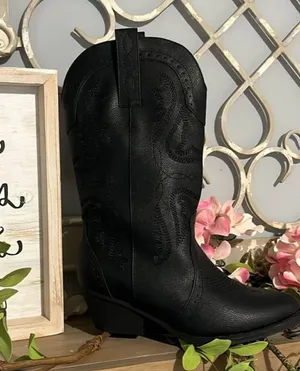 True Craft Cowboy Western Black Boots New thumbnail 2