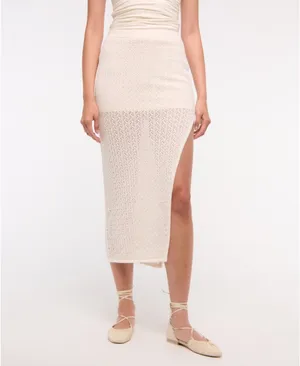 Abercrombie Mid Rise Crochet-Style Maxi Skirt thumbnail 2