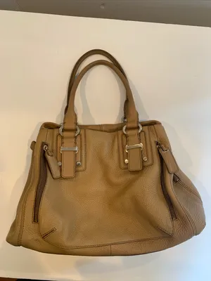 Banana Republic Genuine Leather Large Camel Tan Satchel Handbag Shoulder Bag thumbnail 3