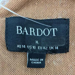 Bardot Verona Sequin Midi Dress XL US 10 Long Sleeve Keyhole Gold Bronze thumbnail 8