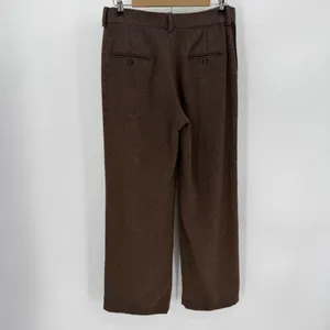 Zara Trousers Women’s M Brown Side Stripe Relaxed Wide Leg Tailored Winter Pants thumbnail 3