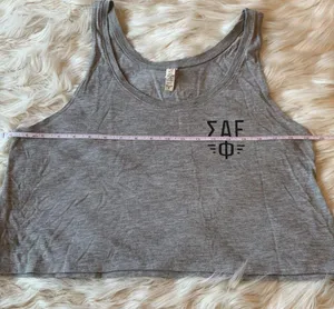Bella Canvas SAE and Alpha Phi Spring Fling Cropped Tank Top Size Medium thumbnail 4