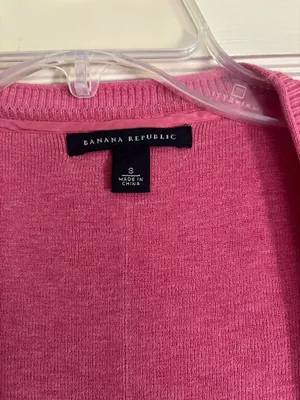 Banana Republic Hot Pink Open-Front Cardigan thumbnail 2