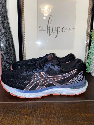 Asics Gel Cumulus 23 Athletic Running Sneakers Size 9.5 Black/Blazing Coral thumbnail 8