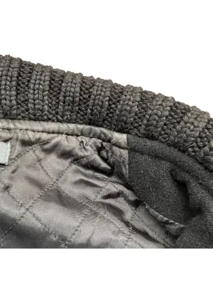 John Varvatos Cropped Pea Coat Knit Sleeves Black Women Size Small Military Punk thumbnail 10
