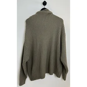 FREE PEOPLE Swim Too Deep Turtleneck Sweater in Olive Stone Size X-Small thumbnail 9