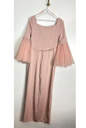 MAC DUGGAL Square Neck Bell Sleeve Column Gown in Rose Size US 8 thumbnail 7
