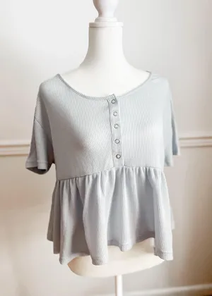 LA Hearts Waffle Knit Peplum thumbnail 1