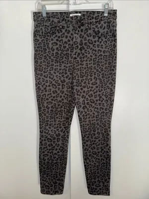 GOOD AMERICAN Good Legs Skinny Jeans Gray Animal Print Women’s 10 / 30 thumbnail 3