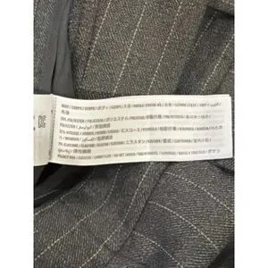 NWT Abercrombie & Fitch Pinstripe Pants Womens Grey Wide Leg Low Rise 37 24L thumbnail 4