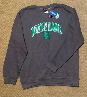 Genuine Merchandise Gray Notre dame crew neck thumbnail 1