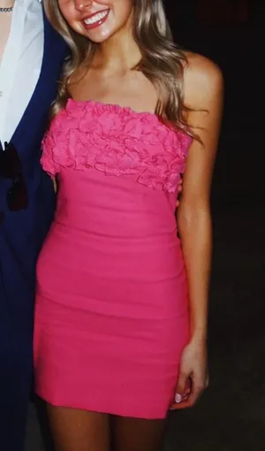 Amanda Uprichard pink Mini Dress thumbnail 1