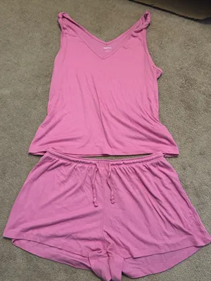 GAP Pink Two-Piece Tank Top and Shorts Pajama Set thumbnail 1