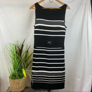 Striped Sleeveless Woven Knit Shift Dress From White House Black Market 8 thumbnail 2